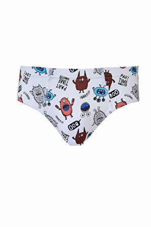 Tutku Erkek Çocuk Renkli Empirme Slip Külot Pamuklu 12li Paket