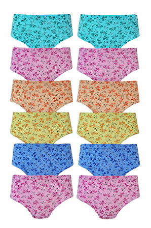 Seher Yıldızı 12 li Kız Çocuk Pamuklu Empirme Slip Külot