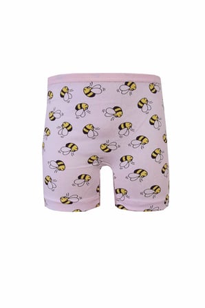 6lı Kız Çocuk Boxer Pamuklu Likralı Baskılı Renkli Boxer