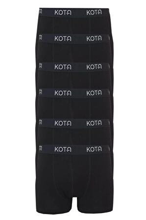 Kota 6lı Erkek Likralı Boxer Pamuklu Esnek Rahat Renkli Paçalı