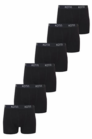 Kota 6lı Erkek Likralı Boxer Pamuklu Esnek Rahat Renkli Paçalı