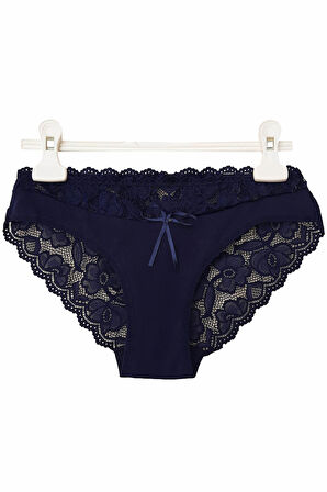 Kadın Dantel Külot Pamuklu Renkli Güpürlü Bikini Yumuşak