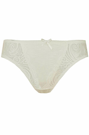 Kadın Dantel Detaylı Özel Doku Bikini Külot Viskon Rahat