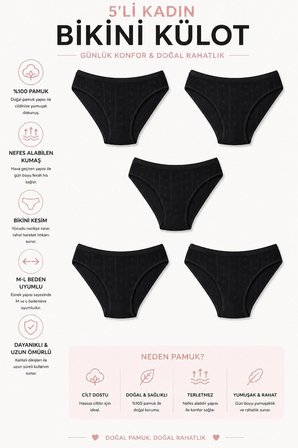 5li Kadın Jakarlı Bikini Klimalı Kaliteli Ekonomik Yumuşak