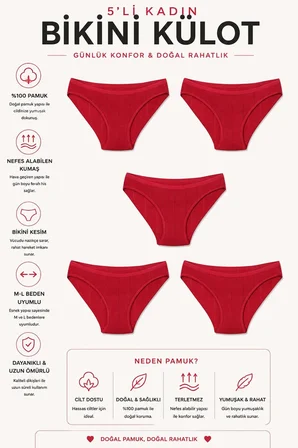 5li Kadın Jakarlı Bikini Klimalı Kaliteli Ekonomik Yumuşak