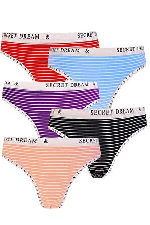 5li Kadın Pamuklu Secret Bikini Külot İç Çamaşırı Kaliteli Diana