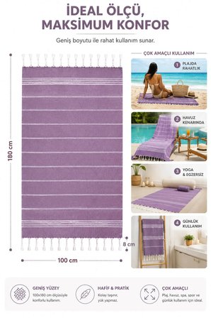 Sultan Peştemal Havlu 100 Pamuklu Deniz Plaj Banyo Peştemali 100x180 Cm