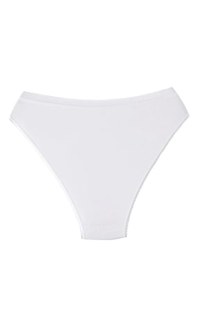 5li Kadın Dantelli Bikini Külot Pamuklu Arkası Düz