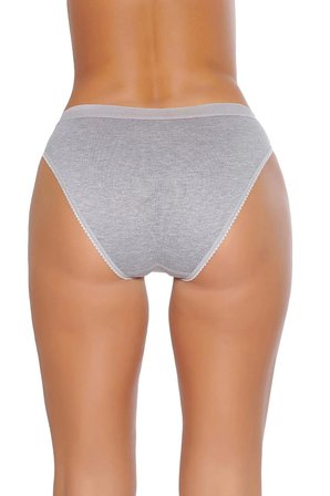 5li Kadın Dantelli Bikini Külot Pamuklu Arkası Düz