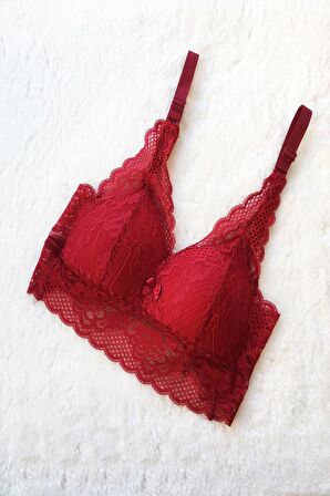 Kadın Pedli Bralet Sütyen Dantelli Soft Kap Büstiyer