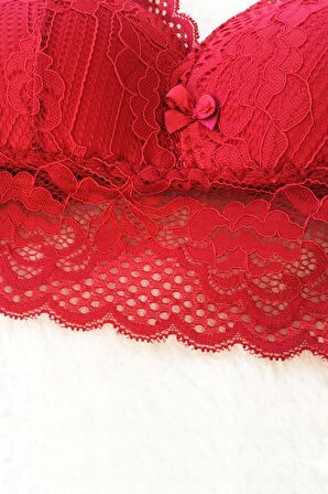 Kadın Pedli Bralet Sütyen Dantelli Soft Kap Büstiyer