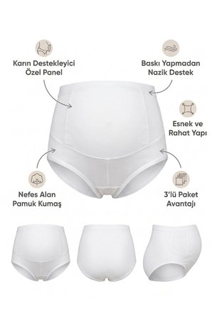 3lü Kadın Hamile Külot Rahat Ek Parçalı İnce Lastik Gebe Çamaşır