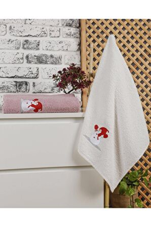 Mira Home Banyo Havlusu Takımı Kardanadam Nakışlı