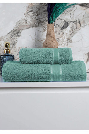 %100 Pamuk 2 Parça Kadın/Erkek Banyo Duş Hamam Havlu Seti 90x150 Cm