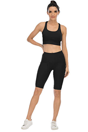 Kadın Yüksekbel Toparlayıcı Cepli Sporcu Dizüstü Tayt Yoga Pilates