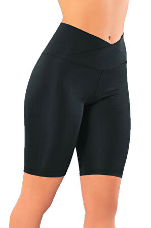 Kadın Yüksekbel Toparlayıcı Sporcu Dizüstü Tayt V Kemer Yoga 4112