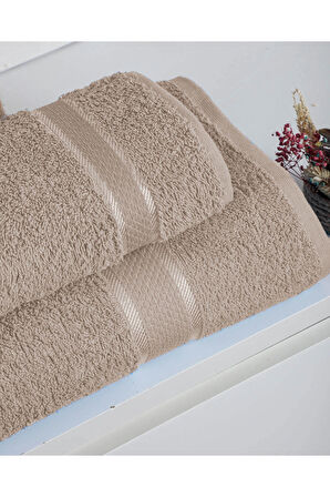 %100 Pamuk 2 Parça Kadın/Erkek Banyo Duş Hamam Havlu Seti 90x150 Cm