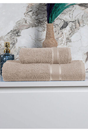%100 Pamuk 2 Parça Kadın/Erkek Banyo Duş Hamam Havlu Seti 90x150 Cm