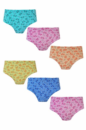6lı Seher Kız Çocuk Pamuklu Empirme Slip Külot