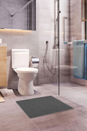 Mira Home Ayak İzli Banyo Havlusu % 100 Pamuk Yumuşak Ayak Havlusu 50x70 Cm