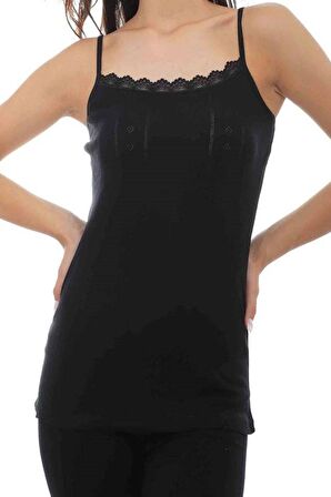 Kadın İp Askılı Jakarlı Kadın Atlet 6lı Paket