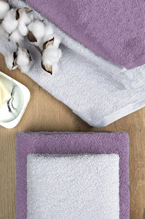 4 lü Banyo Havlusu Takımı Soft Büyük Havlulu Pamuklu Havlu Seti 90X150 Cm Beyaz