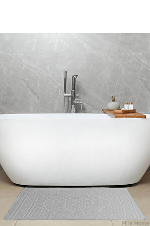 Mira Home Ayak İzli Banyo Havlusu % 100 Pamuk Yumuşak Ayak Havlusu 50x70 Cm