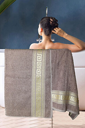 2 Parça Banyo Havlu Seti Helen %100 Pamuklu 70x140 cm