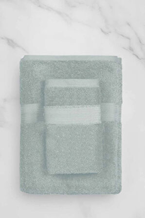 2 Parça Battal Lüks Premium Banyo Spa Havlu Takımı 90x170 Cm Açık Gri