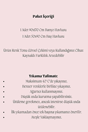 2 Parça Battal Lüks Premium Banyo Spa Havlu Takımı 90x170 Cm Bej