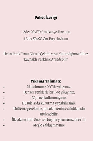 2 Parça Battal Lüks Premium Banyo Spa Havlu Takımı 90x170 Cm Kahve