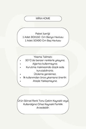 2 Parça Jakarlı Banyo Havlu Takımı %100 Pamuklu 90x150 Cm Arden Mavi