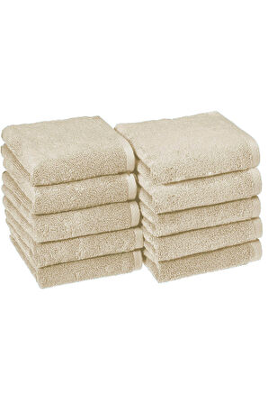 10 lu El Yüz Otel Havlusu 50x85 Cm Renkli 16/1 Avs 200 Gr