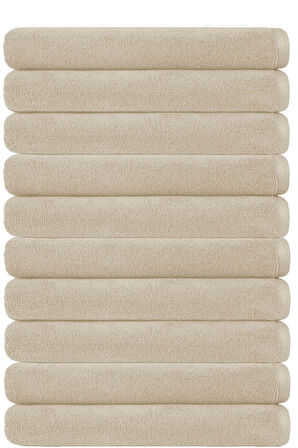 10 lu Otel Banyo Havlusu Pamuklu 70X145 Cm Renkli 16/1 Avs 440 Gr