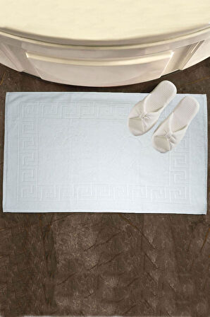 5 li Otel Ayak Havlusu Bukle Ayak İzli 50x70 Cm Beyaz 16/2 Avs 250 Gr