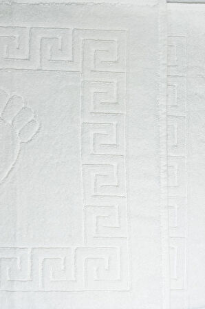 5 li Otel Ayak Havlusu Bukle Ayak İzli 50x70 Cm Beyaz 16/2 Avs 250 Gr