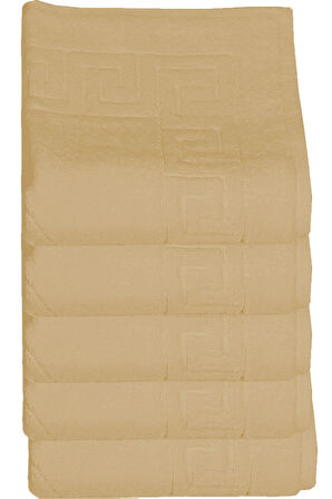 5 li Otel Ayak Havlusu Bukle Ayak İzli 50x70 Cm Renkli 16/2 Avs 250 Gr