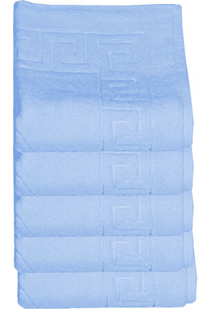 5 li Otel Ayak Havlusu Bukle Ayak İzli 50x70 Cm Renkli 16/2 Avs 250 Gr
