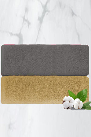 2 li Lüks El Yüz Havlu Seti 50x90 Cm %100 Pamuklu Gramajlı Bejra