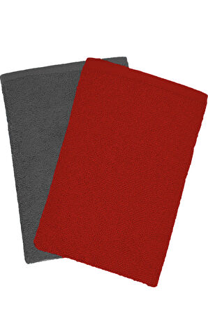 2 li Lüks El Yüz Havlu Seti 50x90 Cm %100 Pamuklu Gramajlı Grinja