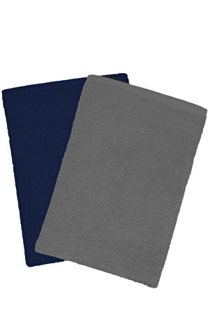 2 li Lüks El Yüz Havlu Seti 50x90 Cm %100 Pamuklu Gramajlı Grinja