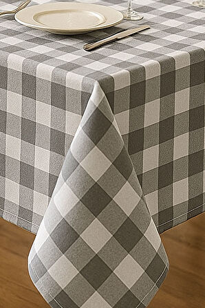 Mira Home Kareli Masa Örtüsü Sofra Bezi 160X220 Cm Rustik