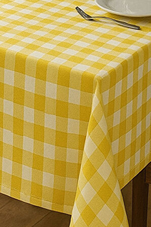 Mira Home Kareli Masa Örtüsü Sofra Bezi 160X220 Cm Rustik