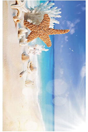 Yetişkin Unisex 70x140 Cm Yaz Desenli Plaj ,Deniz , Banyo Havlusu Ocean