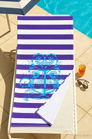 Yetişkin Unisex 70x140 Cm Yaz Desenli Plaj ,Deniz , Banyo Havlusu Ocean