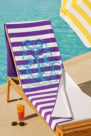 SeaDream Tropikal Desenli Plaj Havlusu 70X140 Cm Çapa
