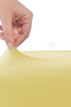 Tek Kişilik Düz Penye %100 Pamuklu Lastikli Çarşaf 100X200 Cm Newsheet Sarı