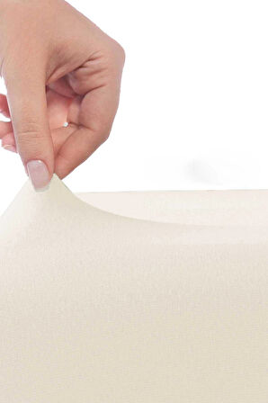 Çift Kişilik Düz Penye  %100 Pamuklu Lastikli Çarşaf 180X200 Newsheet Ekru