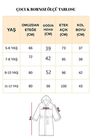 Kapşonlu Unisex %100 Pamuklu Çocuk Banyo Bornozu Fox