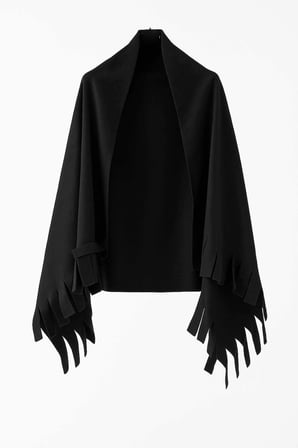 Softiva Polar Omuz Şalı 70x180 cm Unisex Kışlık Şal Siyah